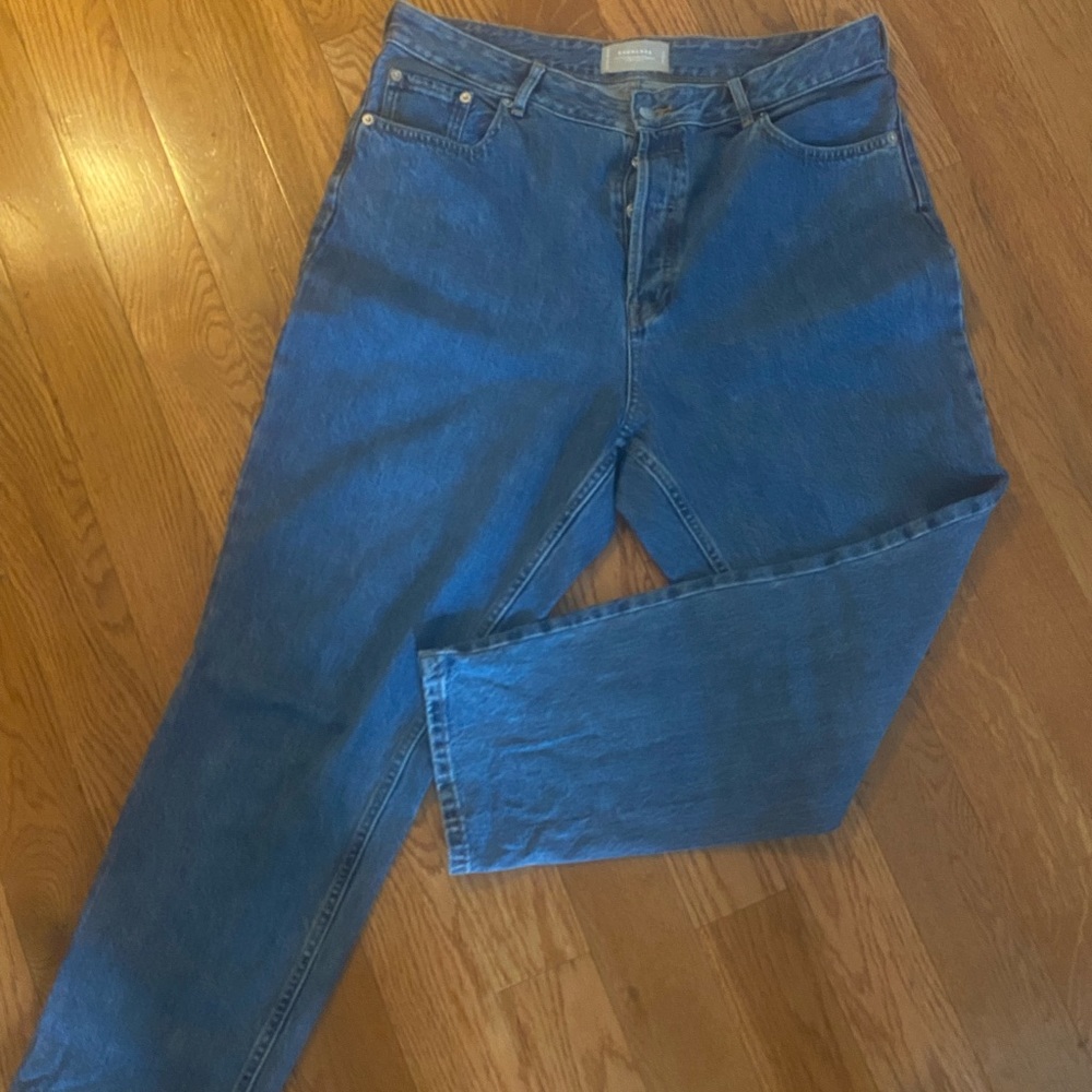 EVERLANE - Curvy 90s Cheeky Straight Jean (Blue)